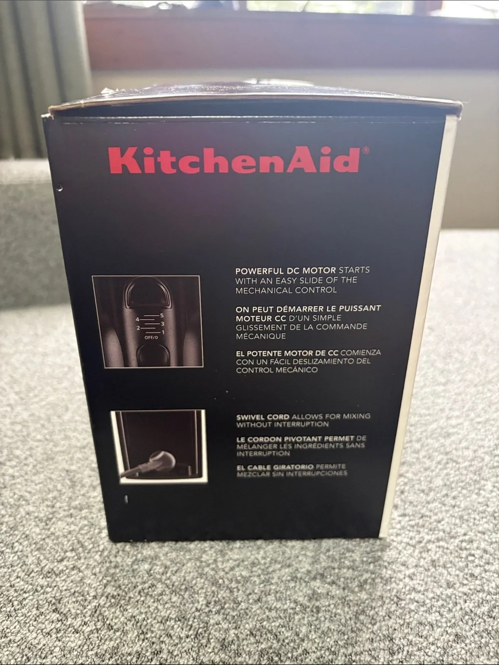 KitchenAid Hand Mixer in Black and Silver